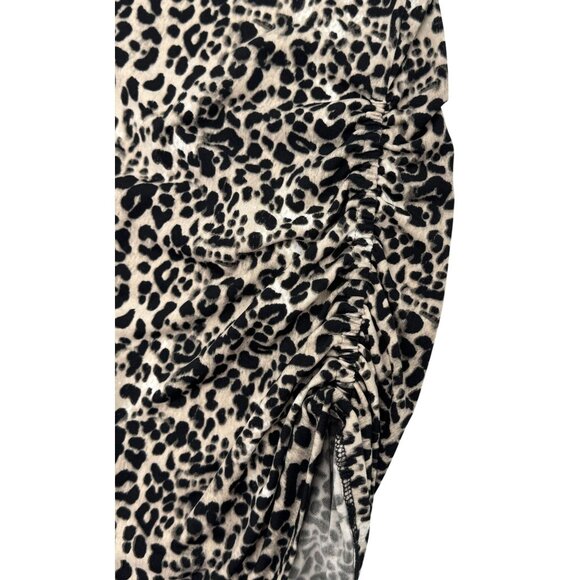 Vicente Camuto Size XS Womens Leopard Print Ruched Sleeveless Stretchy Fabric - Picture 4 of 12
